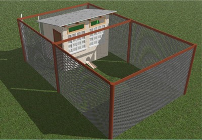 Chicken Coop Inside Fenced Area